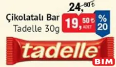 TADELLE ÇİKOLATALI BAR ÇİKOLATA 30 G